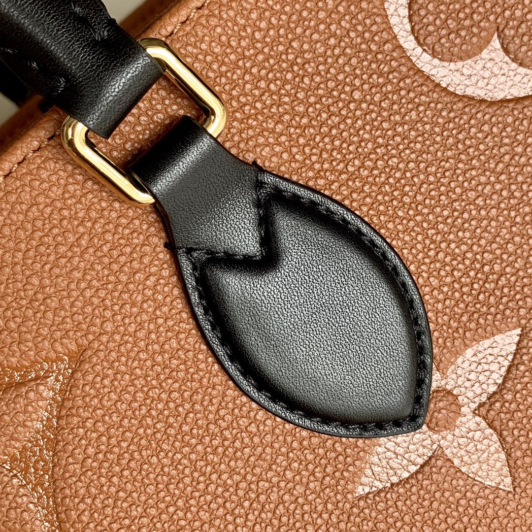 l0vis Vvtt0n onthego mm monogram empreinte embossed leather caramel m58521 35cm