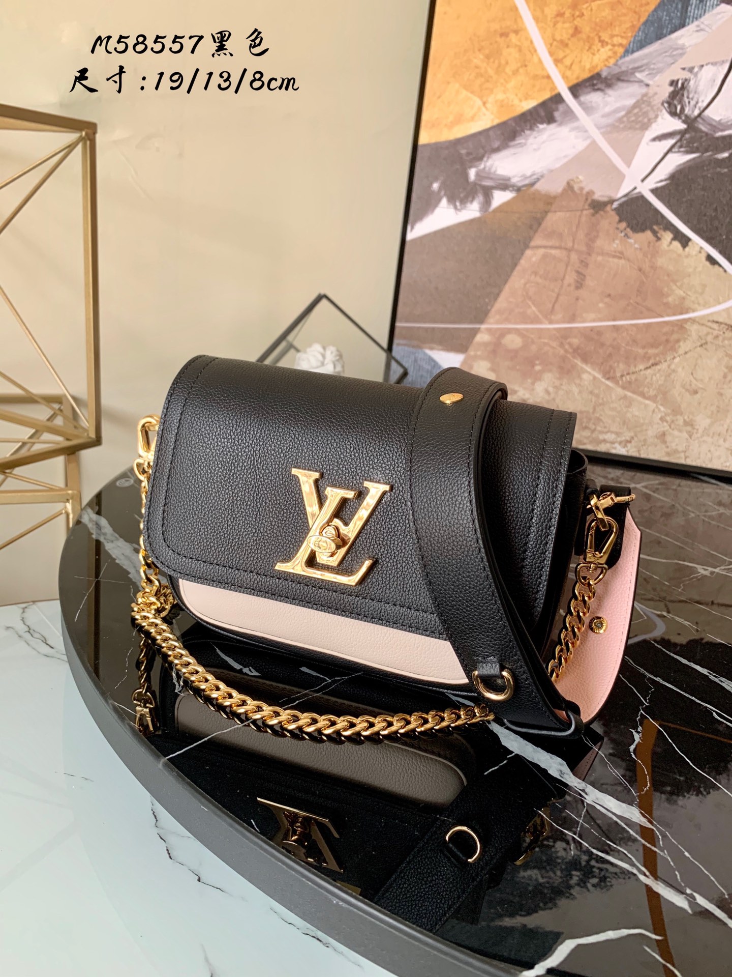 l0vis Vvtt0n lockme tender leather black m58557 19 x 13 x 8 cm