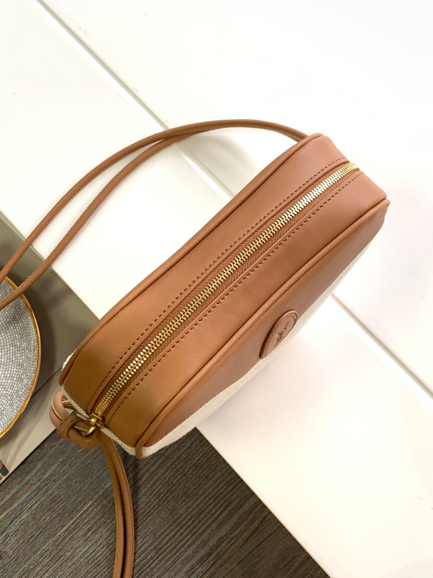 Y51 le monogramme cŒur bag in canvas and smooth leather brown gold 67526095 20 x 17 x 6 cm