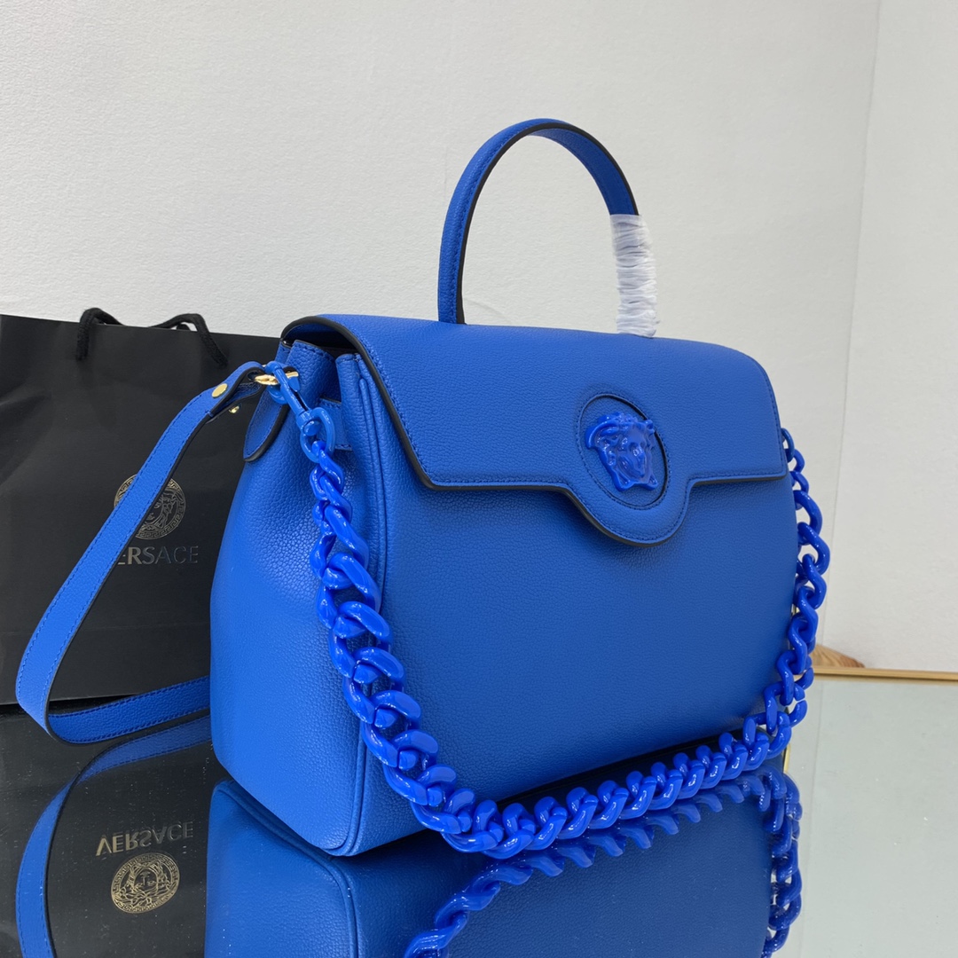 VERSACE MEDIUM LA MEDUSA HANDBAG Lapis DBFI039 25 x 15 x 22 cm