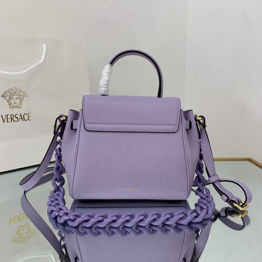 VERSACE SMALL LA MEDUSA HANDBAG Lilac DBFI040 20 x 10 x 17 cm