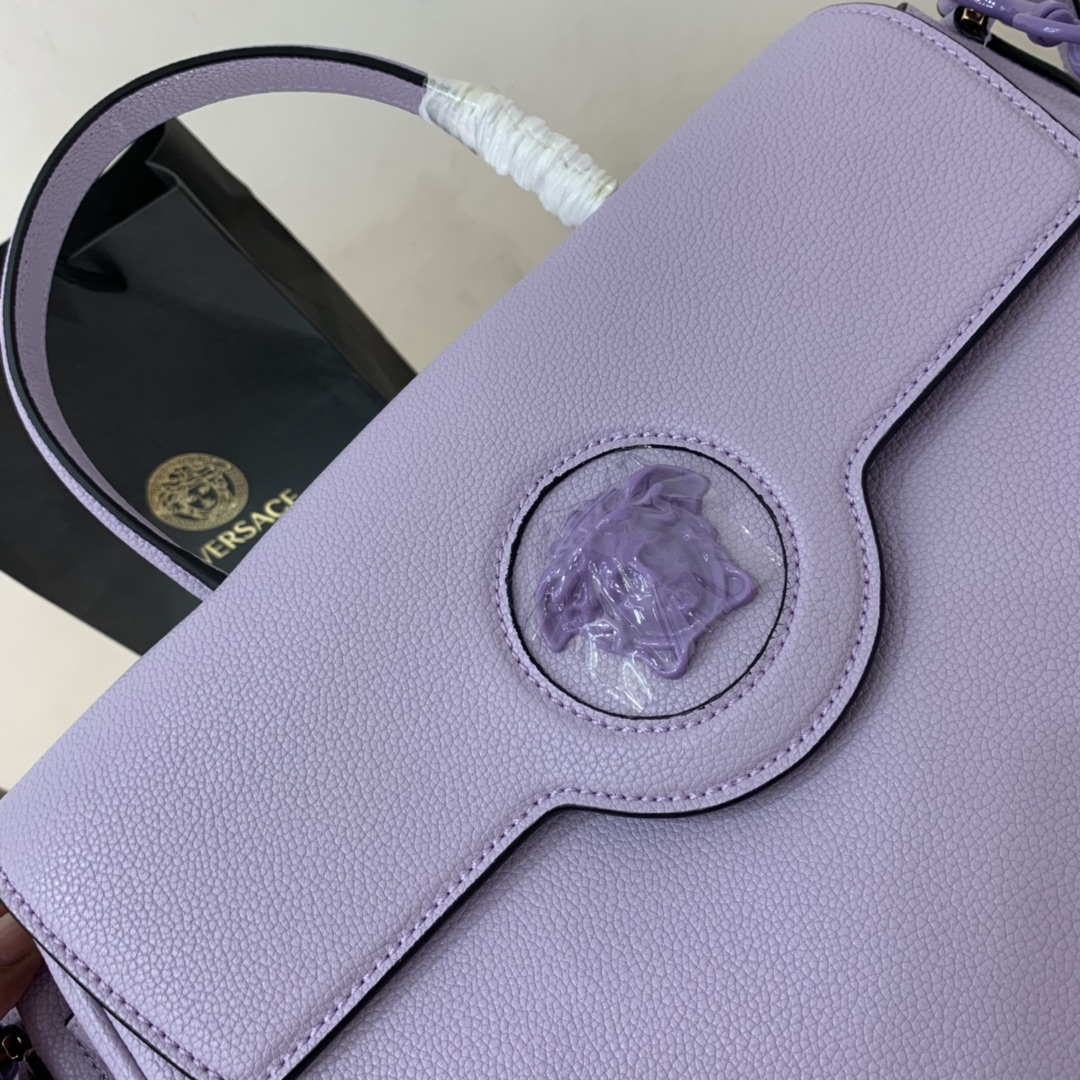 VERSACE LARGE LA MEDUSA HANDBAG Lilac DBFI038 35 x 14 x 25 cm
