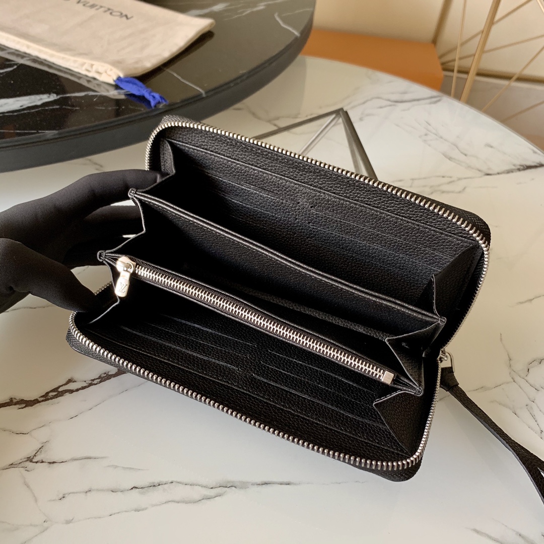 l0vis Vvtt0n lockme zippy wallet calfskin black m62622 19.5 x 10 x 2.5 cm