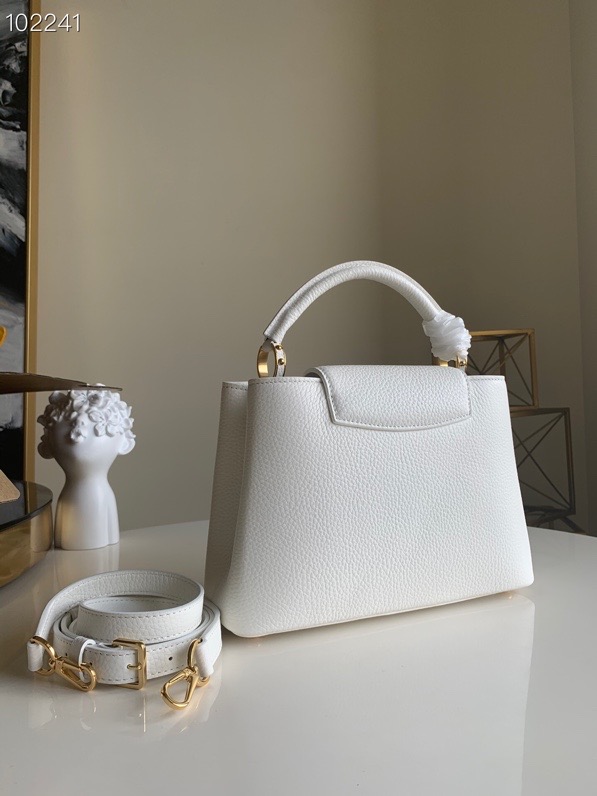 l0vis Vvtt0n capucines mm taurillon leather white m42253 31 × 21 × 11 cm