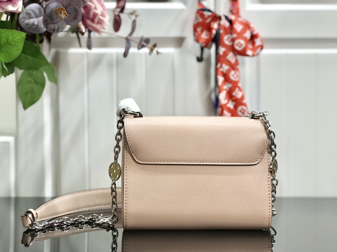 l0vis Vvtt0n twist pm epi cowhide leather light pink m55531 19 x 15 x 9 cm