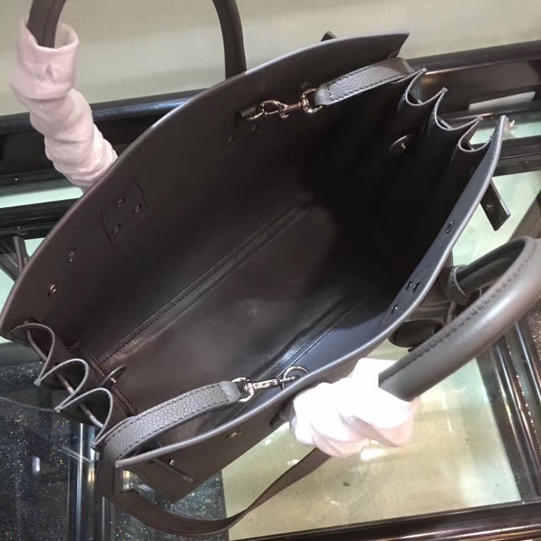 Y51 small classic sac de jour in grained leather grey 378299 32 x 25 x 16.5 cm