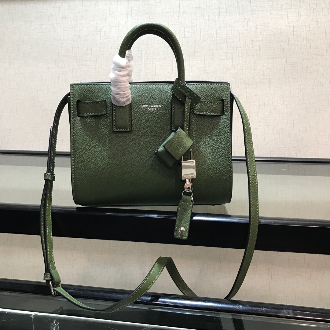 Y51 nano classic sac de jour in grained leather dark green 392035 22 x 18 x 11 cm