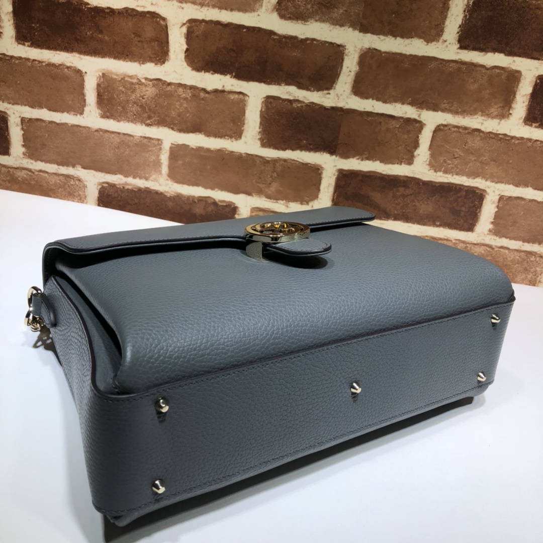 Gvc*1 large interlocking gg shoulder bag grey 510306 32 x 20 x 12 cm