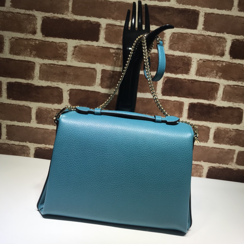 Gvc*1 large interlocking gg shoulder bag neon blue 510306 32 x 20 x 12 cm