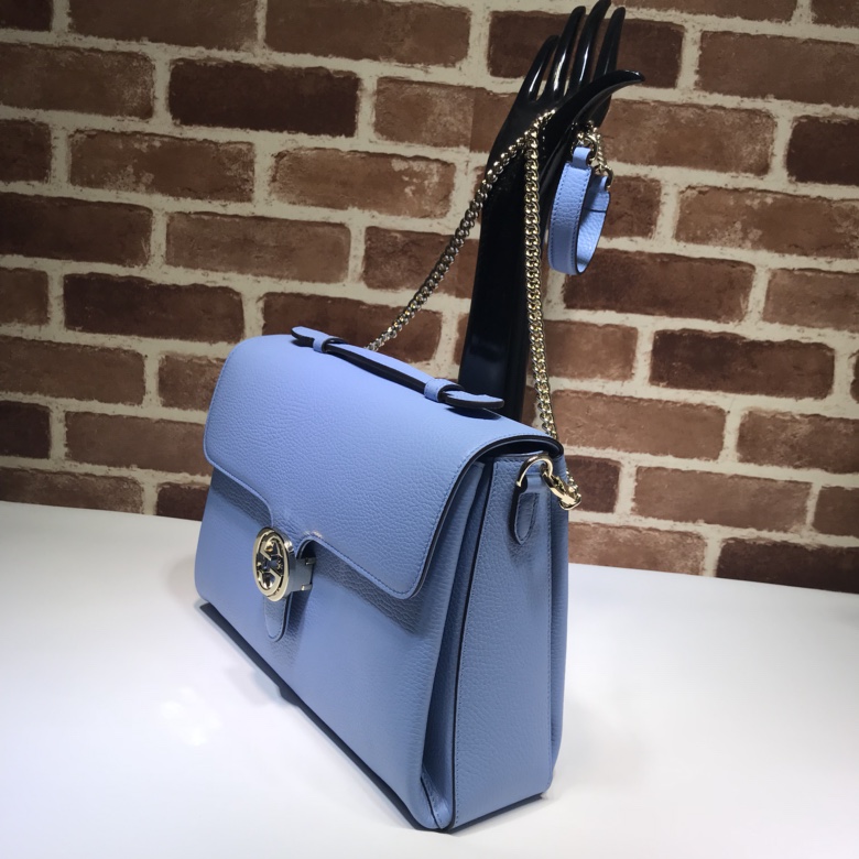 Gvc*1 large interlocking gg shoulder bag light blue 510306 32 x 20 x 12 cm