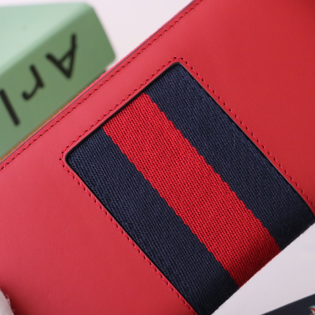 Gvc*1 sylvie long zip wallet red 476083 19.5 x 11 x 3 cm