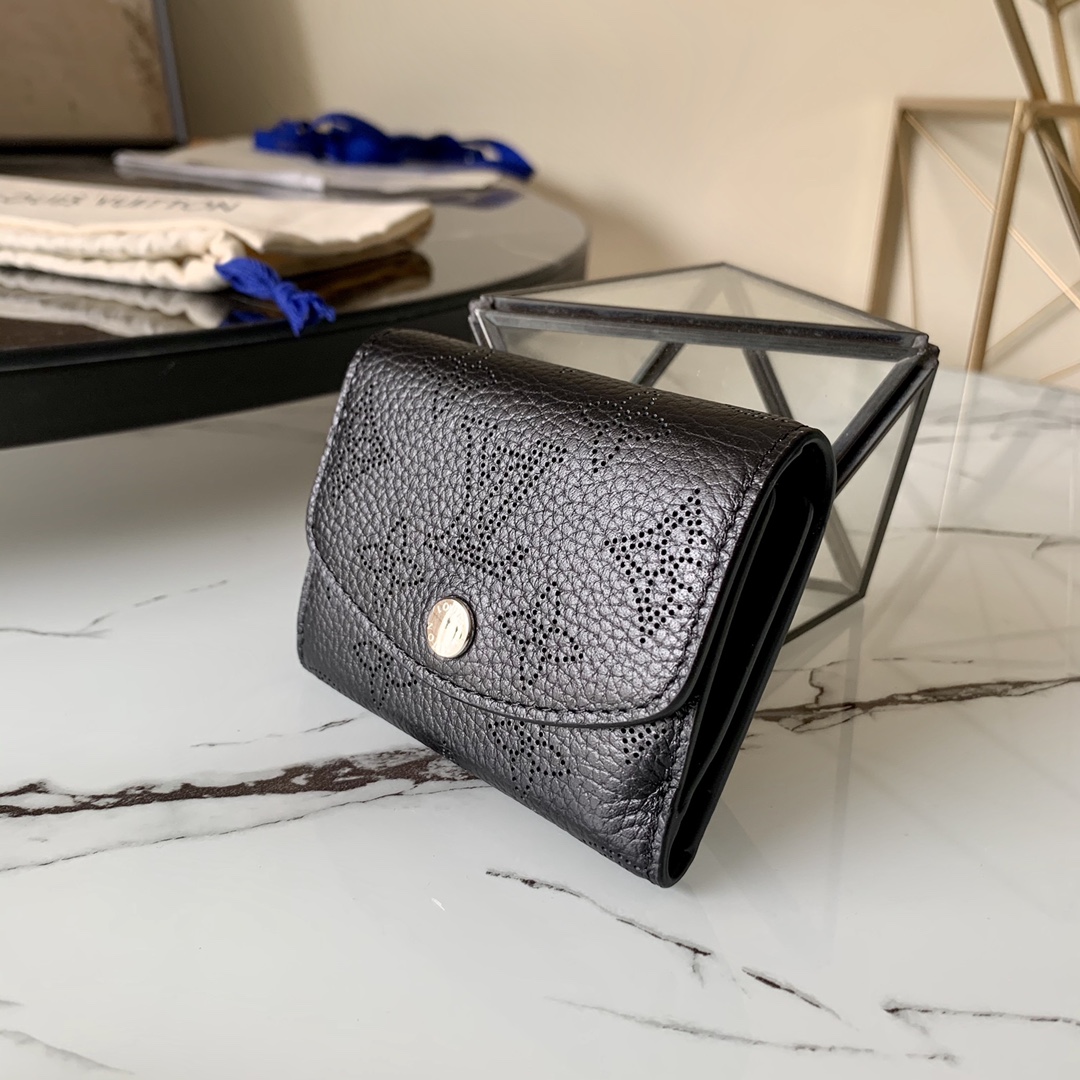 l0vis Vvtt0n iris xs wallet monogram perforations black m67498 9.8 x 7.8 x 1 cm