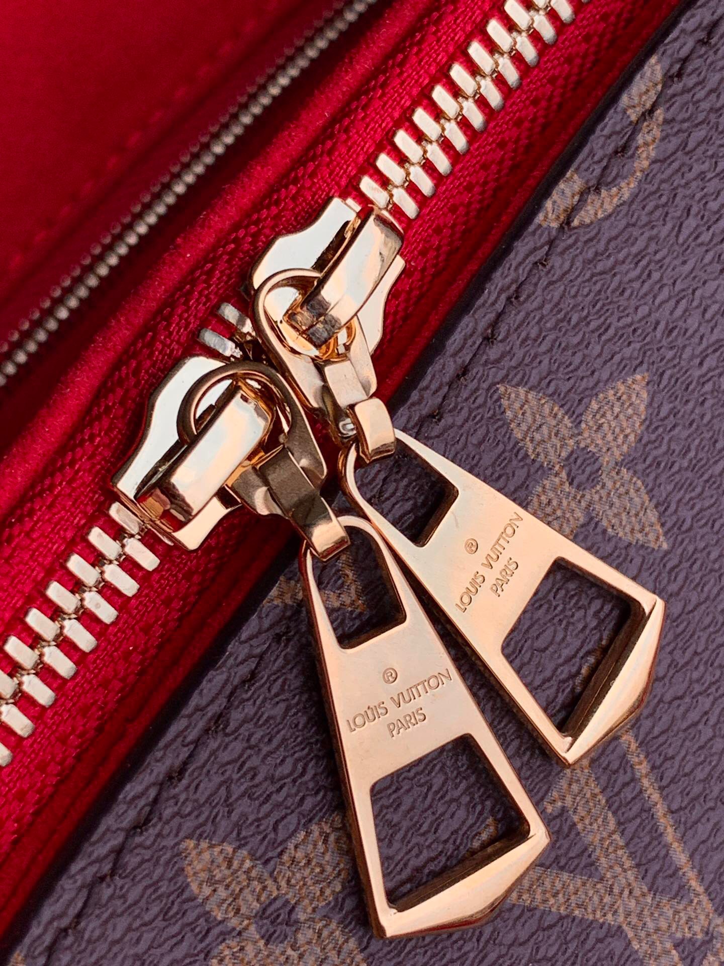 l0vis Vvtt0n soufflot mm monogram canvas and leather cherry red m44817 35 × 24 × 15 cm