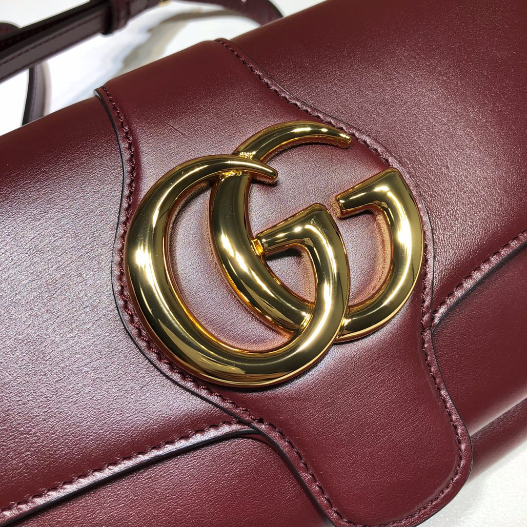 Gvc*1 small arli shoulder bag leather burgundy 550129 25 x 16 x 5.5 cm