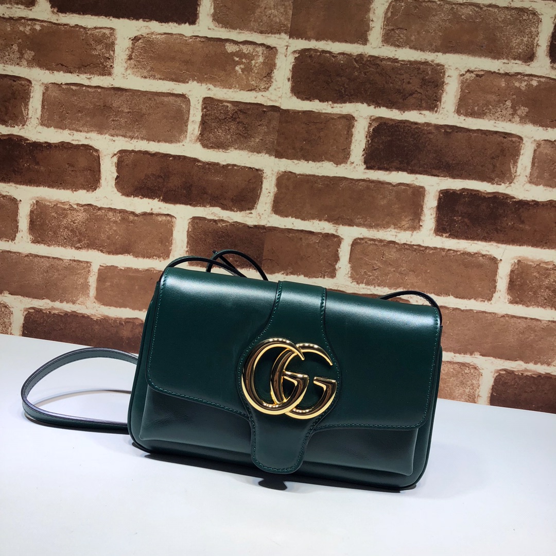 Gvc*1 small arli shoulder bag leather dark green 550129 25 x 16 x 5.5 cm