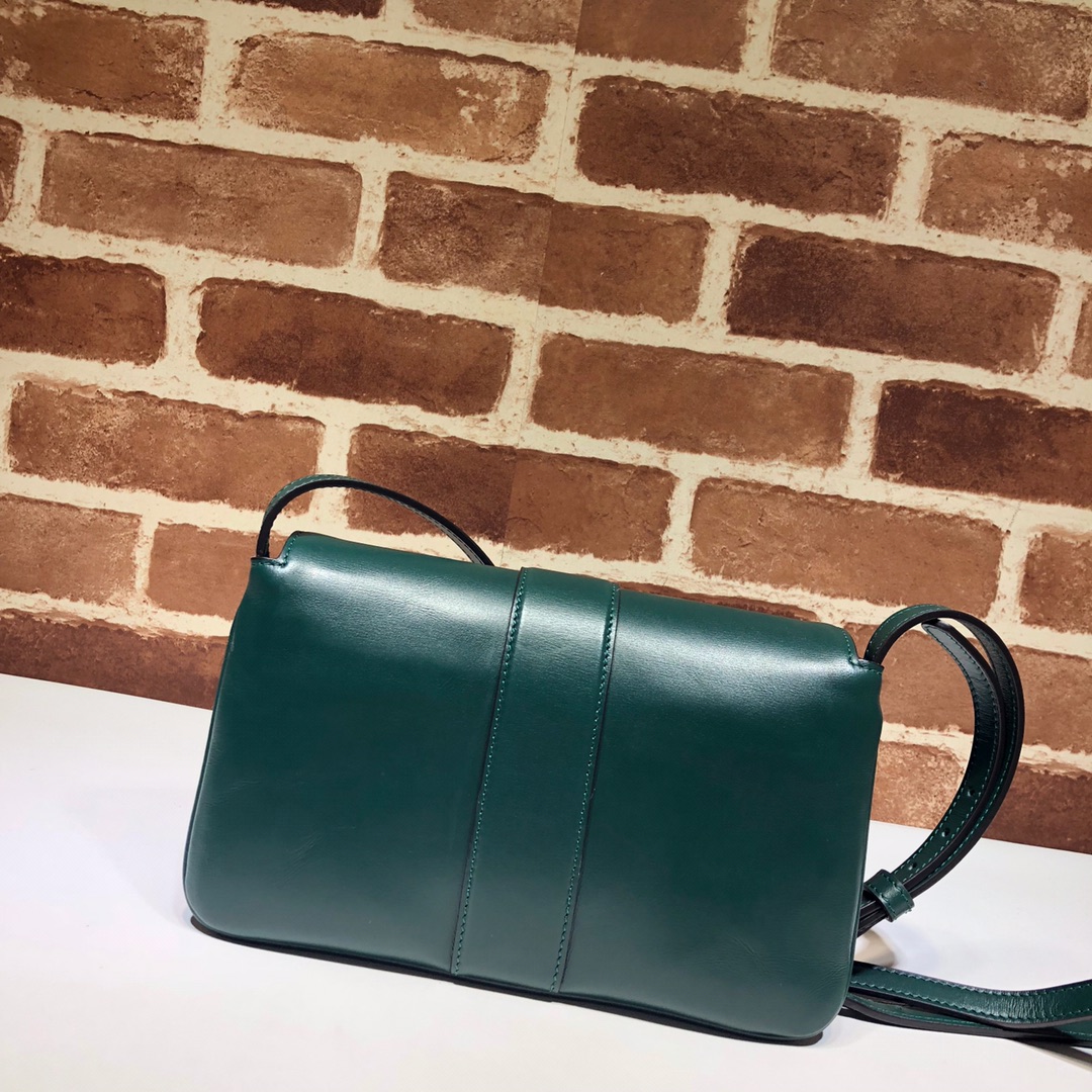 Gvc*1 small arli shoulder bag leather dark green 550129 25 x 16 x 5.5 cm