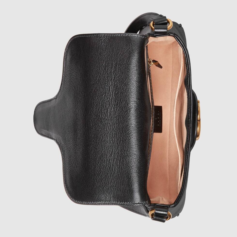 Gvc*1 small messenger bag with double g leather black 648934 23.5 x 17.5 x 5 cm