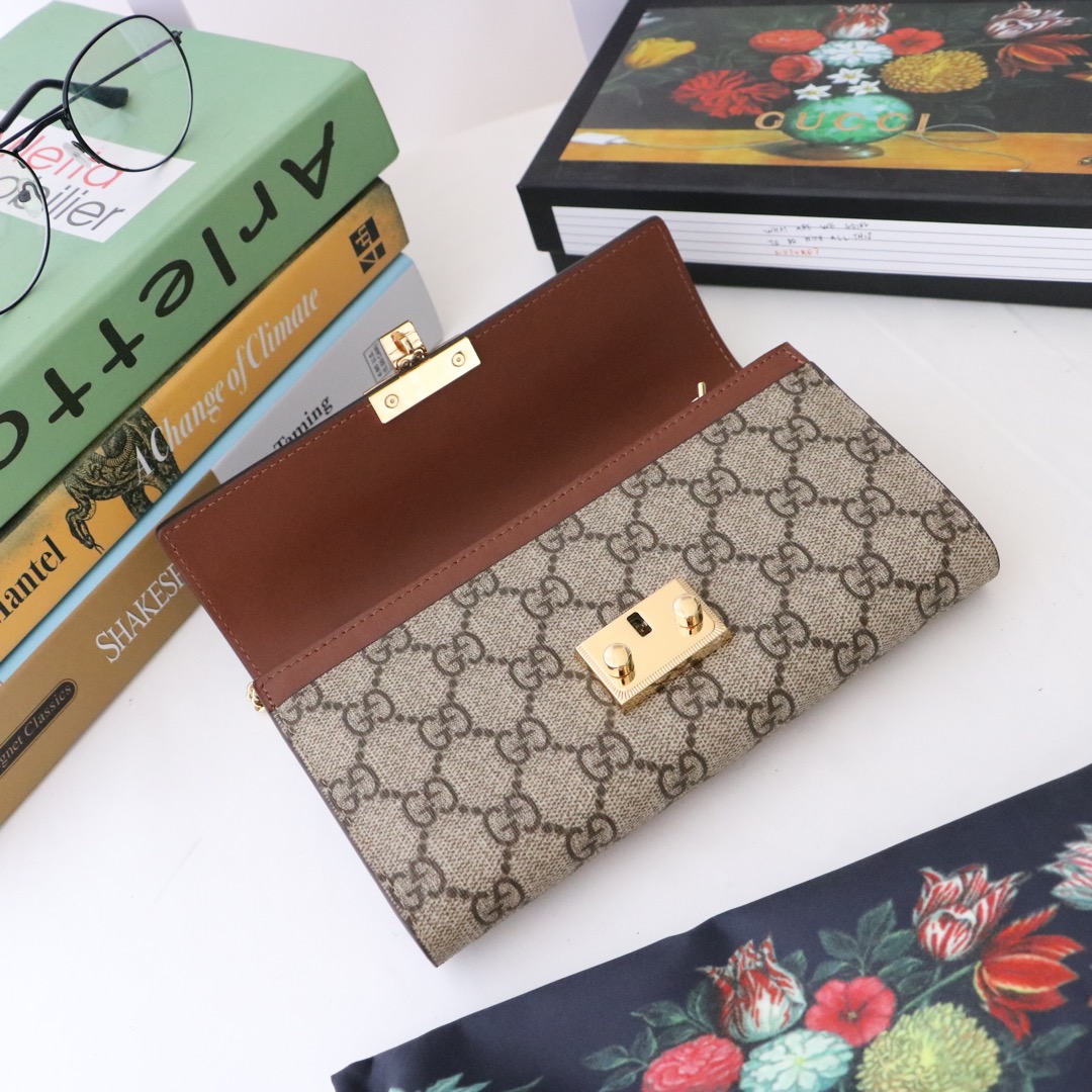 Gvc*1 padlock continental wallet ebony gg svp*me canvas black leather top ‎453506 19 x 10 x 3.5 cm