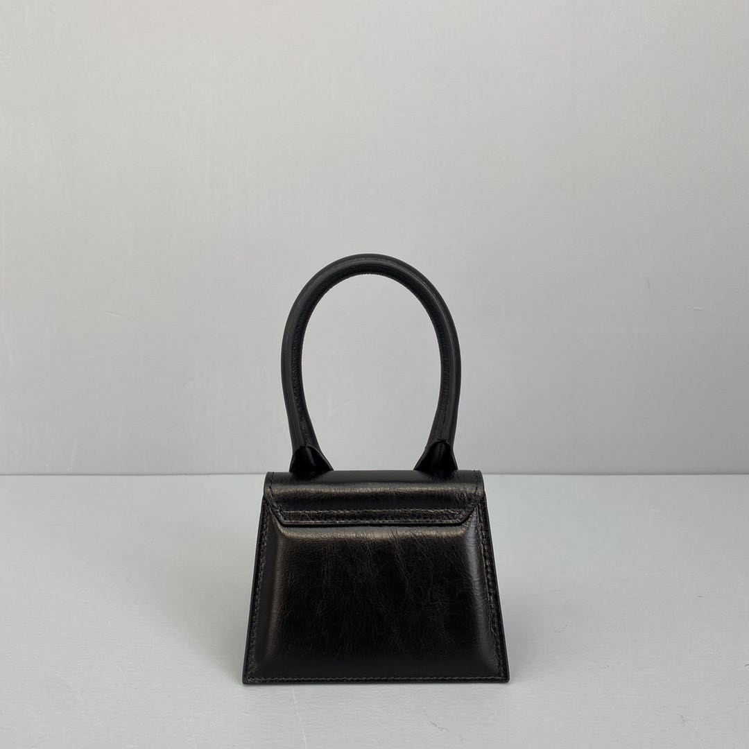JACQUEMUS LE CHIQUITO Mini Leather Bag Black 213BA01 12 x 8 x 5 cm