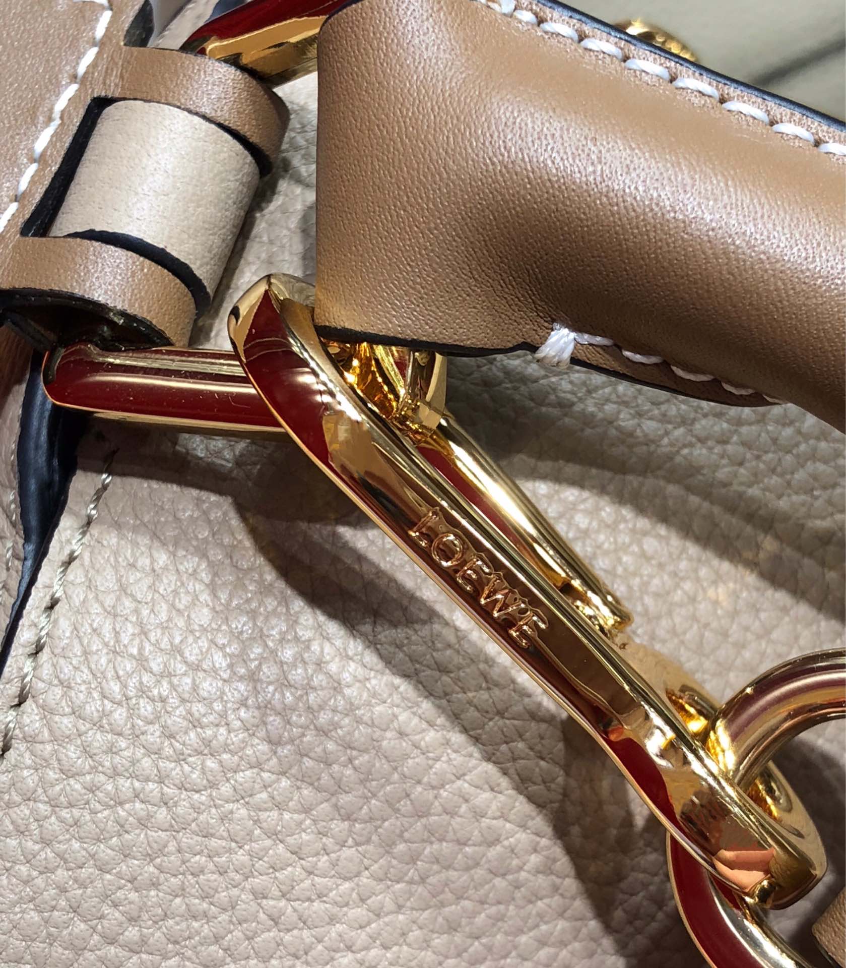 L0ew* small puzzle bag cassic calfskin leather light oat 322.30.s21 24 x 14 x 11 cm