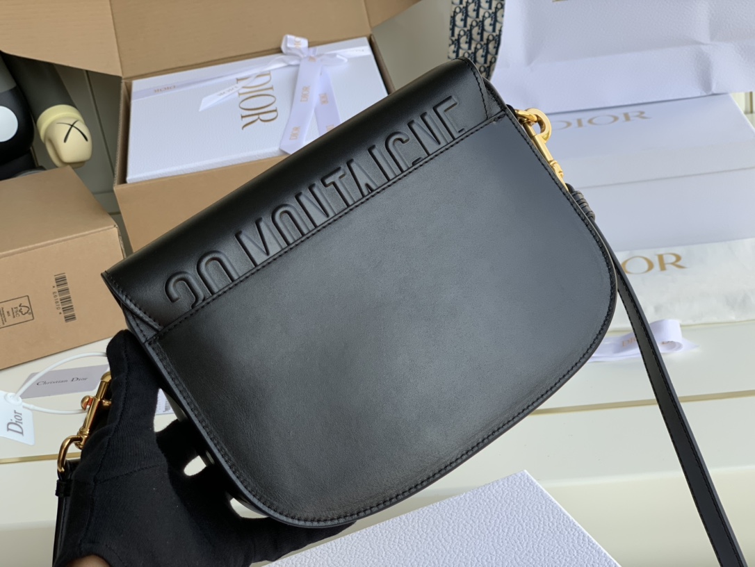 D10r small bobby bag box calfskin black m9317 18 x 14 x 5 cm