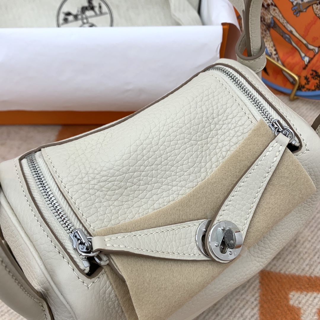 H**me5 mini lindy calfskin white h082607 19cm