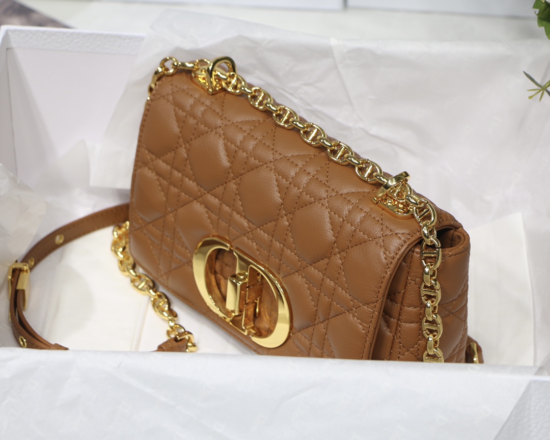 d10r small caro bag S*pple cannage calfskin caramel m9241 20 x 12 x 7 cm