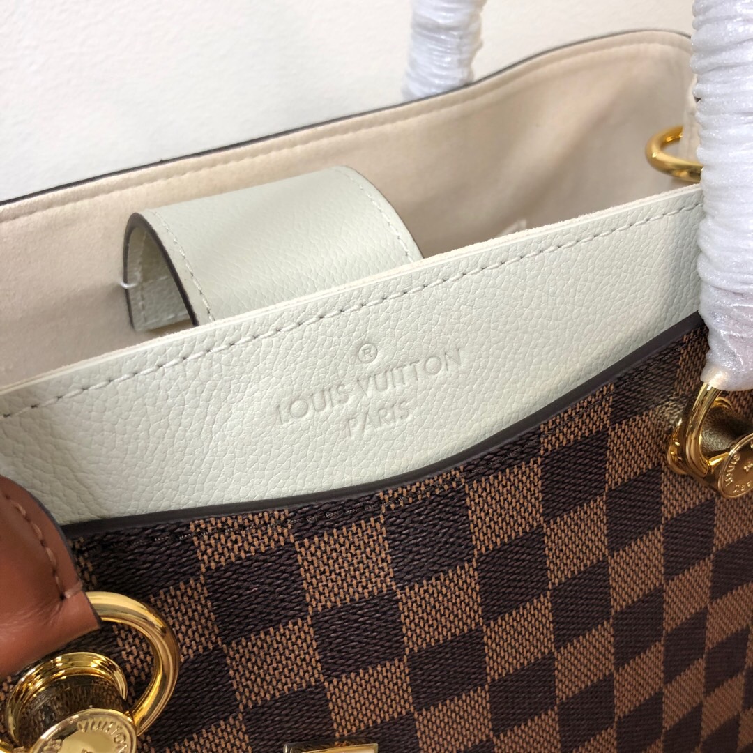 l0vis Vvtt0n lv riverside damier ebene canvas white n40050 36 x 25 x 15 cm