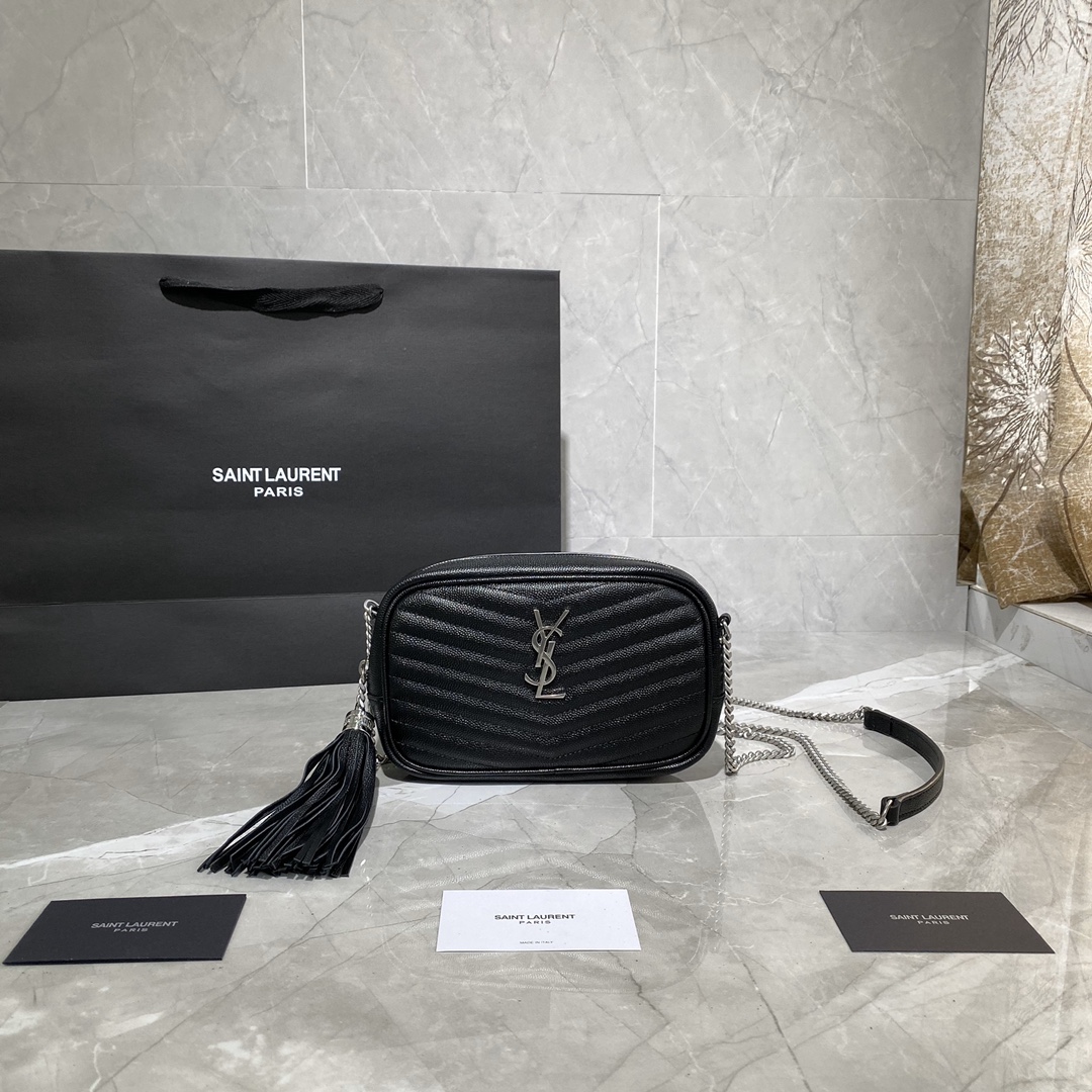 Y51 mini lou camera shoulder bag silver metal 585040 18 × 10 × 5 cm