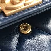 Ch**el long wallet smooth leather navy a80286 19 x 10.5 x 3 cm