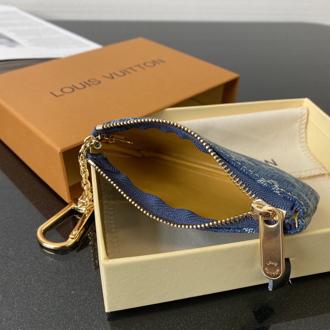 l0vis Vvtt0n key pouch denim n62659 11.5 x 6.5cm