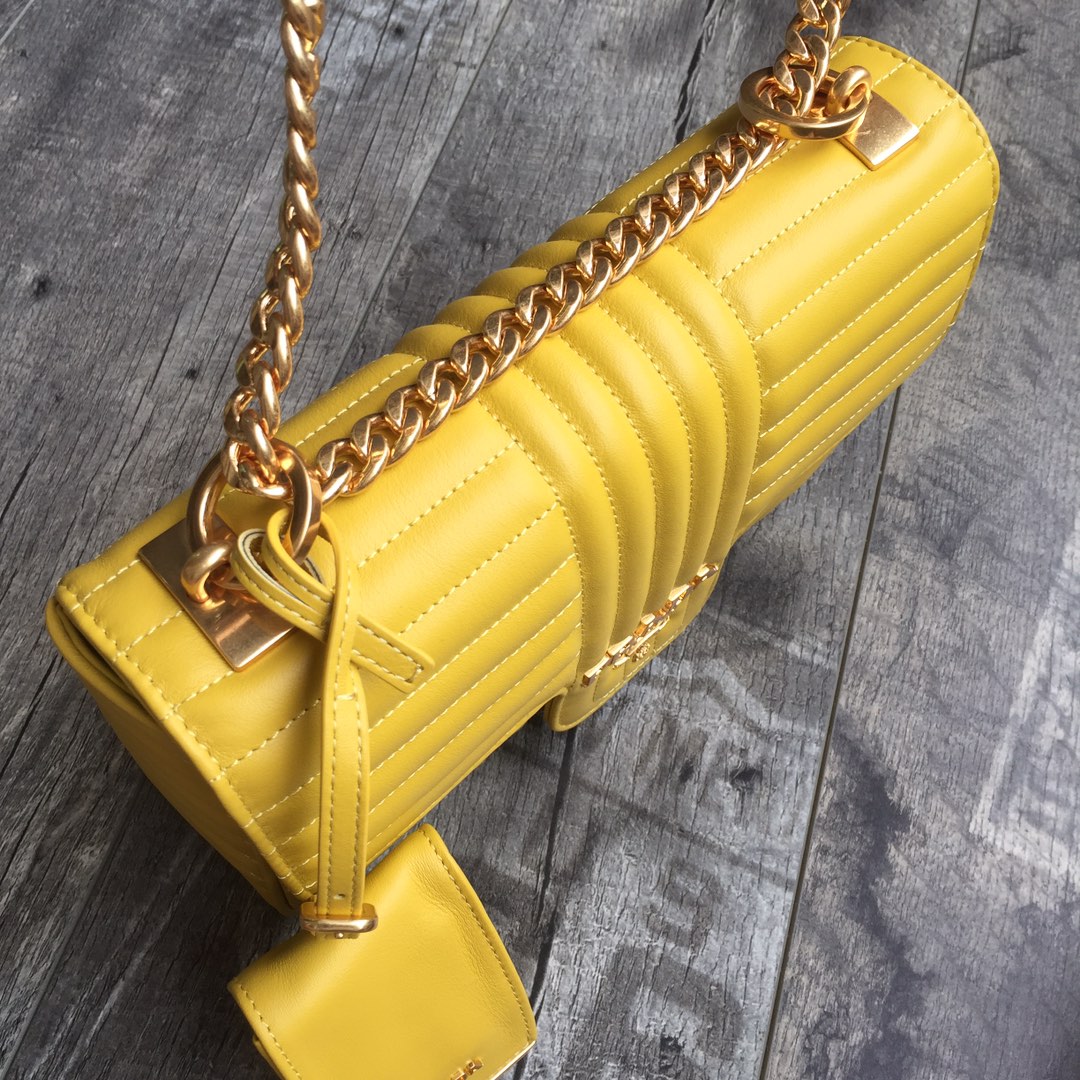 Pra*a medium leather diagramme bag yellow 1bd108 24 x 14 x 6 cm