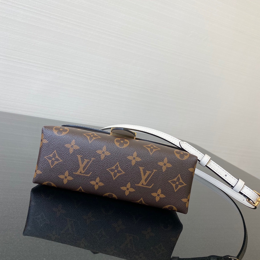 l0vis Vvtt0n locky bb bag monogram canvas white m44080 20 x 16 x 7.5 cm