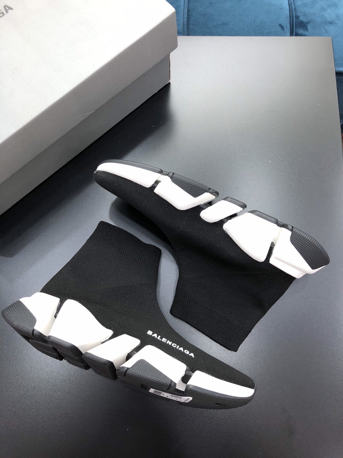 Ba1en*iaga speed 2.0 sneakers 617239 black/white