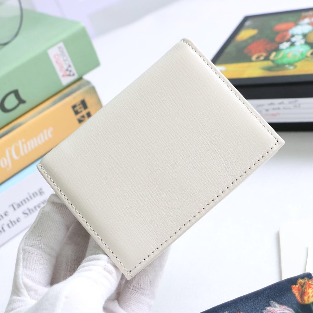 Gvc*1 horsebit 1955 card case wallet leather white ‎621887 11 x 8.5 x 3 cm