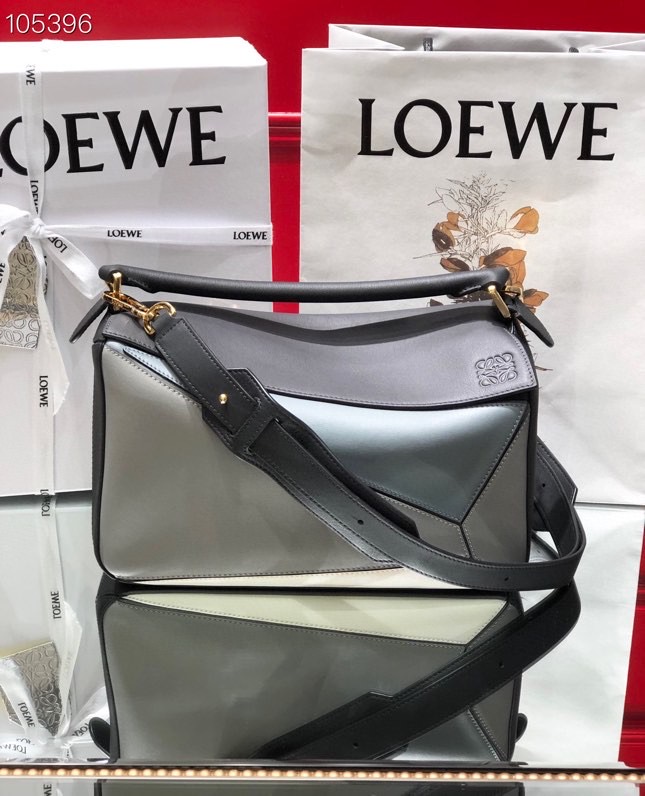 L0ew* puzzle grey color blocking 29cm