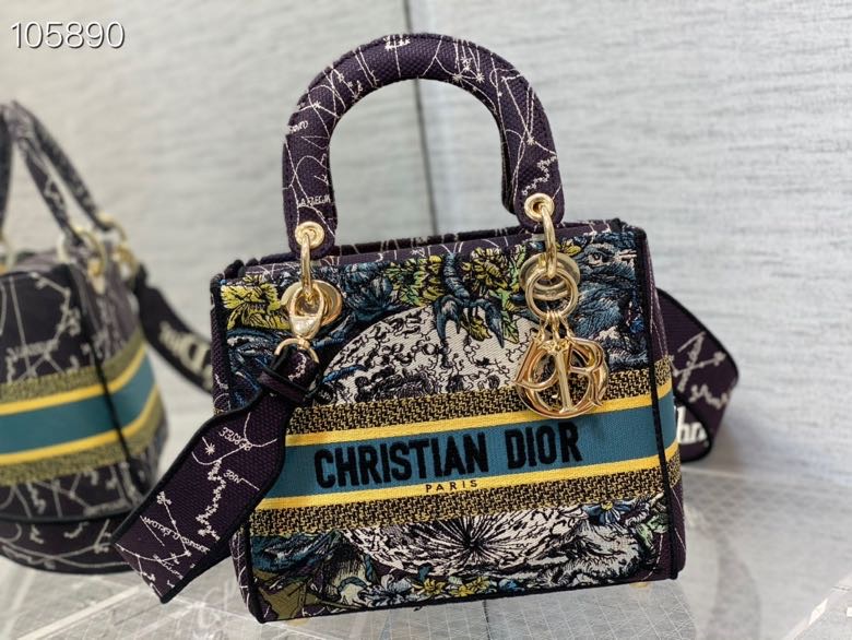 D10r medium lady d-lite bag embroidery m0565 24 cm 01
