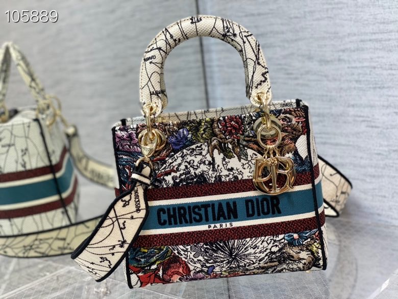 D10r medium lady d-lite bag embroidery m0565 24 cm 03
