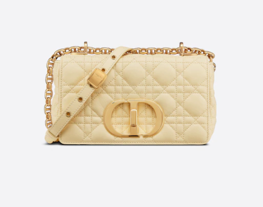 d10r small caro bag pale yellow S*pple cannage calfskin m9241 20cm