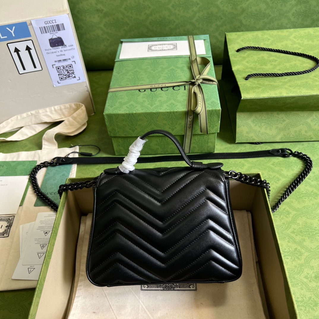 GG mini marmont top handle bag 702563