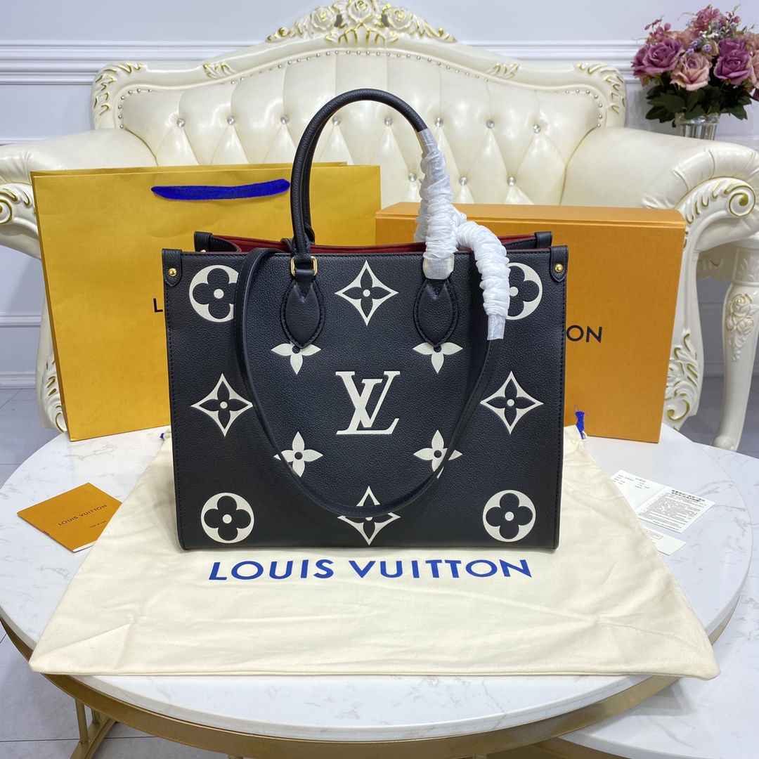 LV OnTheGo MM M45494 Black/Beige - 35 x 27 x 14 cm