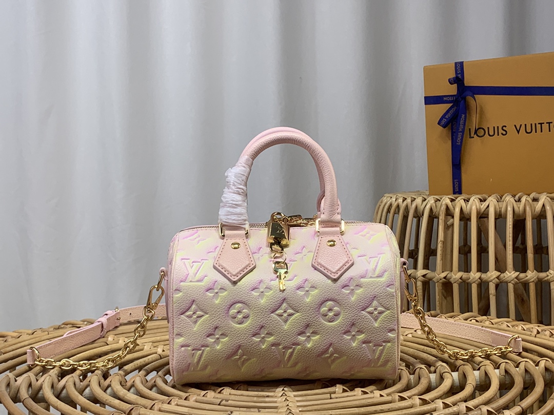 LV Speedy Bandoulière 20 Star Handbag M46163 Pink - 20.5x13.5x12cm