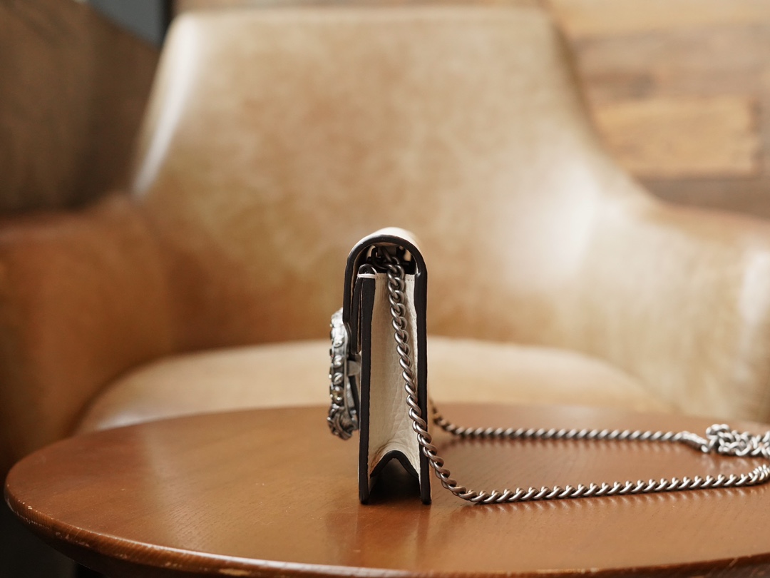 gvc*1 dionysus S*per mini leather bag white ‎476432 - 16.5x10x4cm