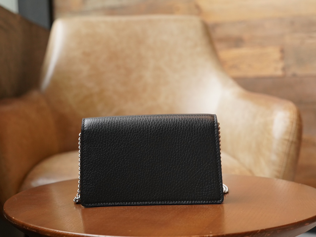 gvc*1 dionysus S*per mini leather bag black ‎476432 - 16.5x10x4cm