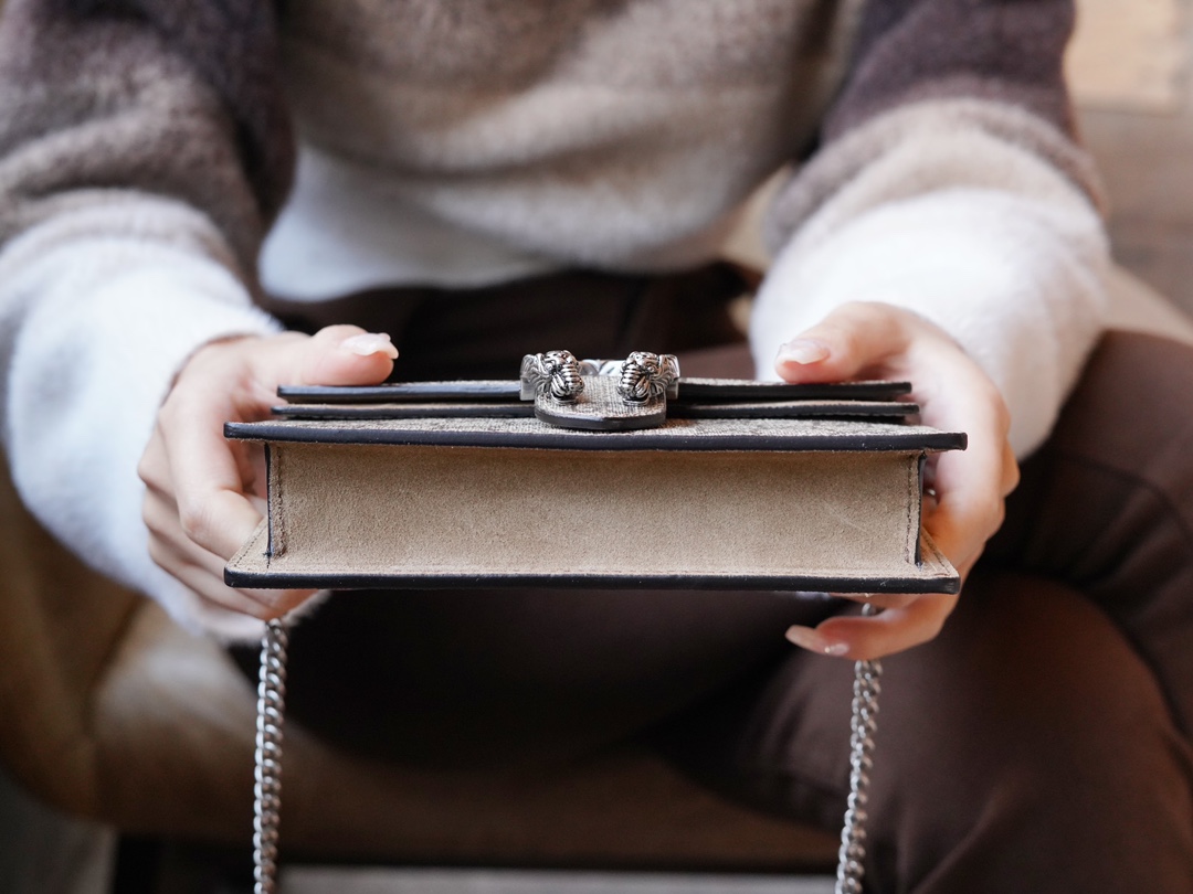 gvc*1 dionysus S*per mini leather bag taupe ‎476432 - 16.5x10x4cm