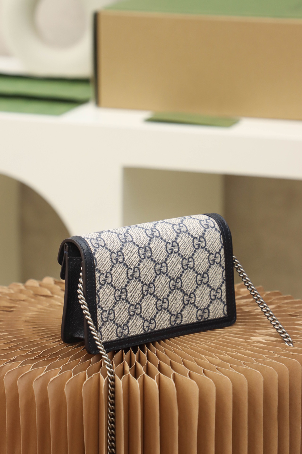 gvc*1 dionysus S*per mini leather bag beige ‎476432 - 16.5x10x4cm