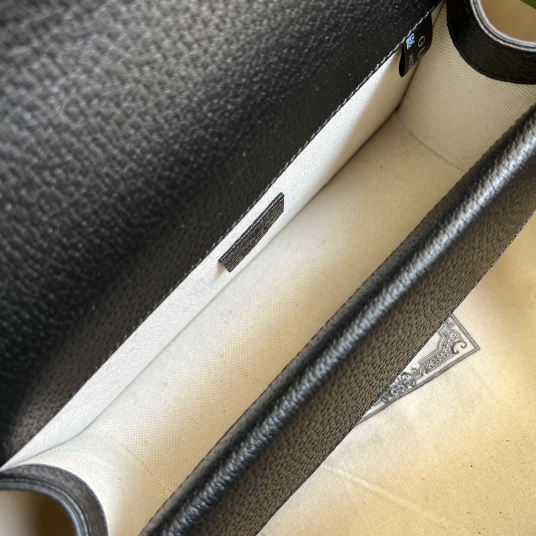 Gvc*1 dionysus small jacquard black and ivory denim 499623 - 25x13.5x7cm