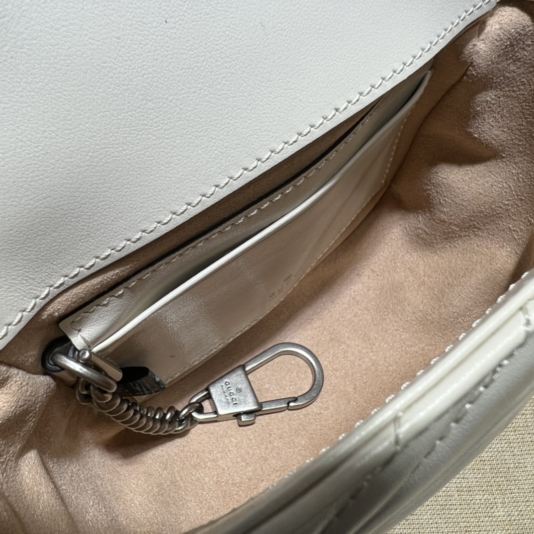 GG Marmont Mini belt bag White 739599 - 12x12.5x7cm