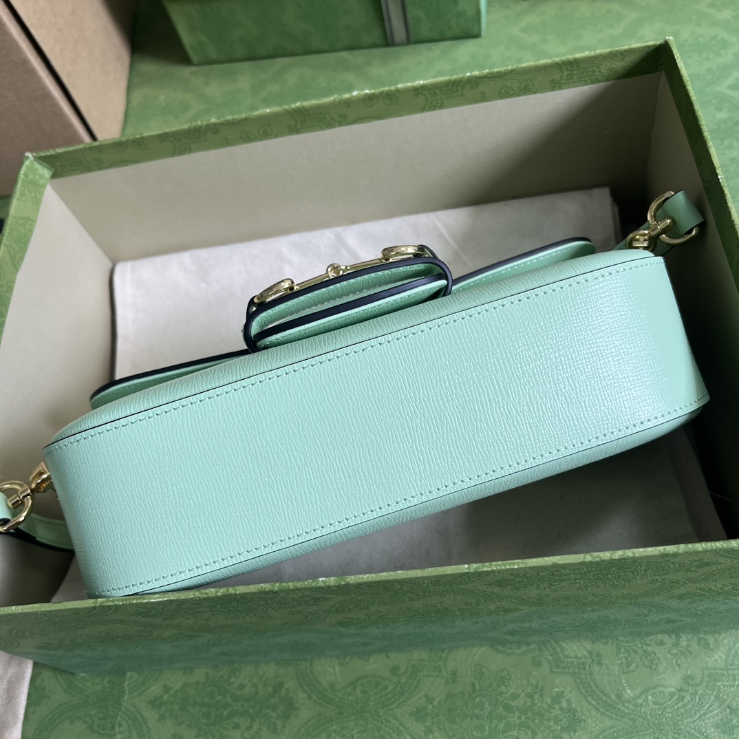 Gvc*1 horsebit 1955 small green leather ‎735178 - 24×13×6 cm