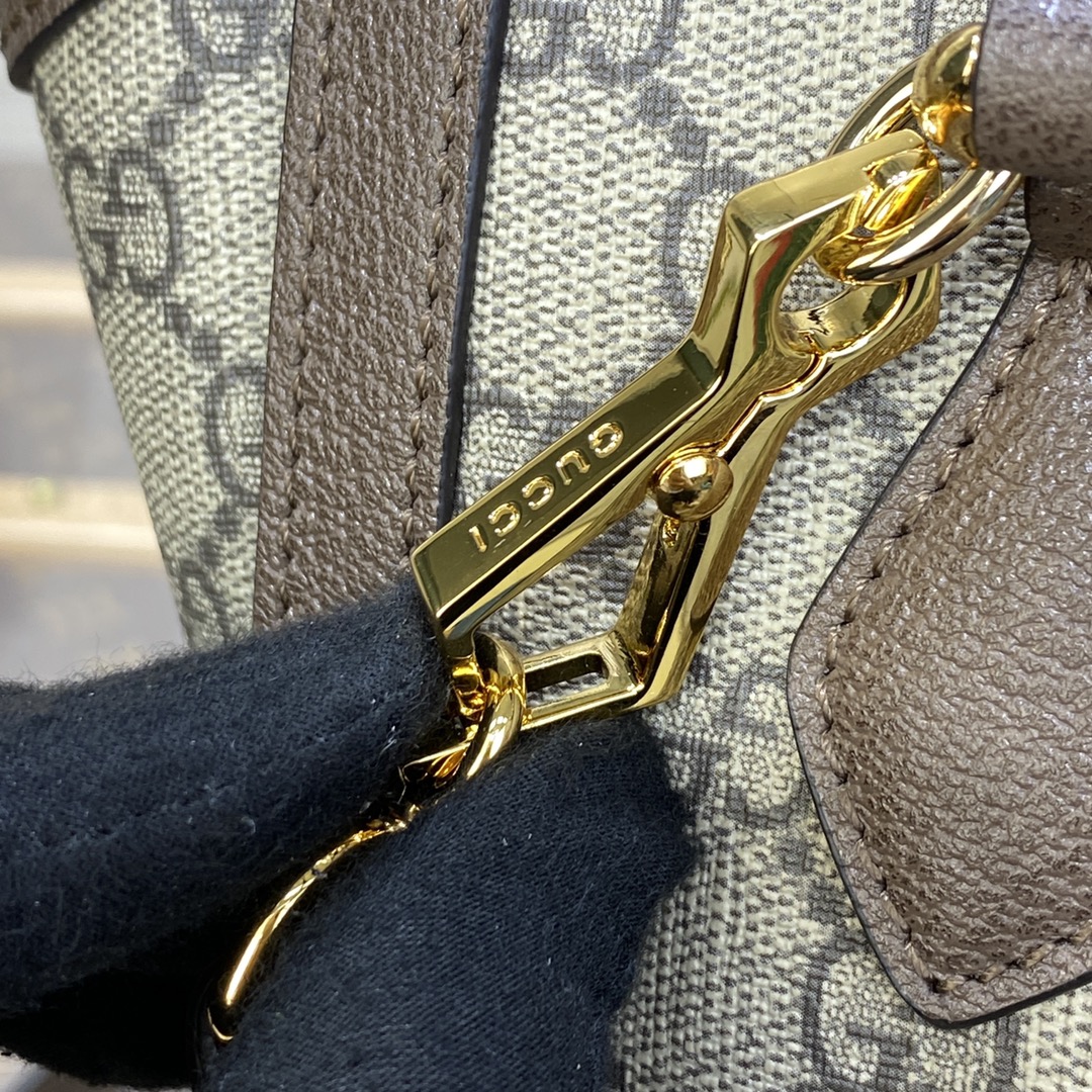 Gvc*1 ophidia small gg tote bag beige/ebony 547551 - 24 x 20.5 x 10.5cm